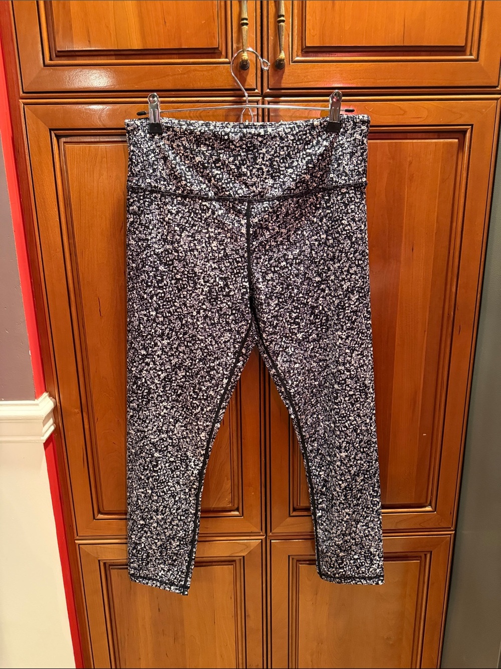 ZYIA Active Black & White Speckle High-Waist Leggings